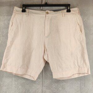 Faherty Shorts Mens 35 Pink‎ Linen Blend Casual Lightweight Chino Summer Pockets